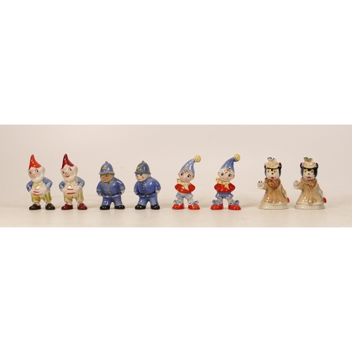 394 - Two sets of Wade Noddy figures to include - Mr Plod, Big Ears, Noddy and Mrs Fluffy Cat. Some damage... 