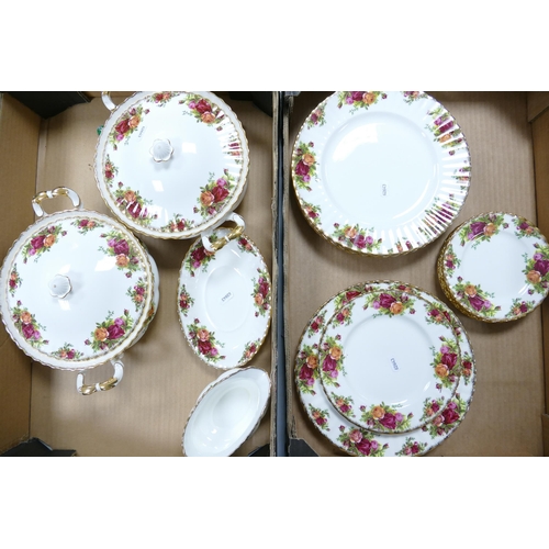 396 - Royal Albert Old Country Roses Teaware to include Two Lidded Tureens, Sauceboat and Saucer, Six Dinn... 