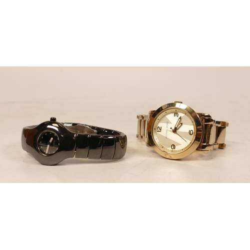 681 - Two lady watches to include boxed Rado ceramic watch,  together with a  Michael Kors. Both boxed wit... 