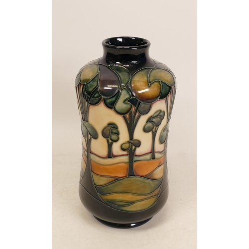 23 - Moorcroft Tribute to trees vase. Limited edition 98/100, Signed by designer Sian Leeper , dated 2005... 