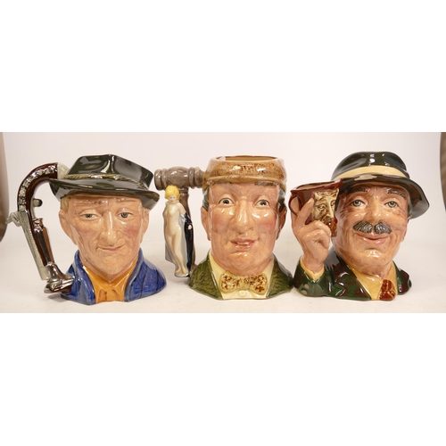 201 - Royal Doulton character jugs to include The Auctioneer D6838, The Collector D6796 and The Antique De... 