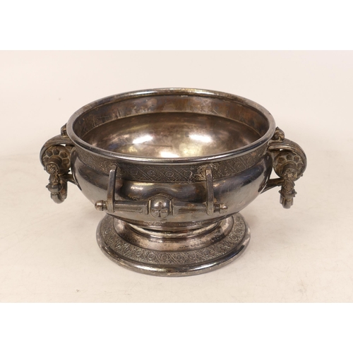 224 - A Silver Plated Reed & Barton Aesthetic Period Twin Handled Bowl. Impressed name and No. 2855 to bas... 