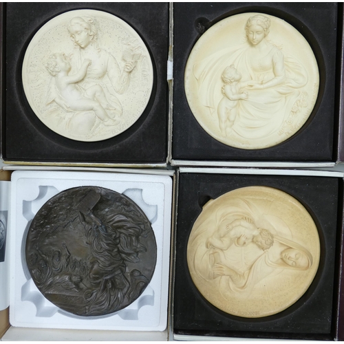 238 - Four Boxed High Relief Wall Plaques to include three examples from Dante Di Volteradici and one from... 