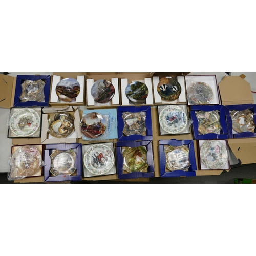 49 - A large collection of decorative wall plates to include Royal Doulton Badgers at the Forest Edge, We... 