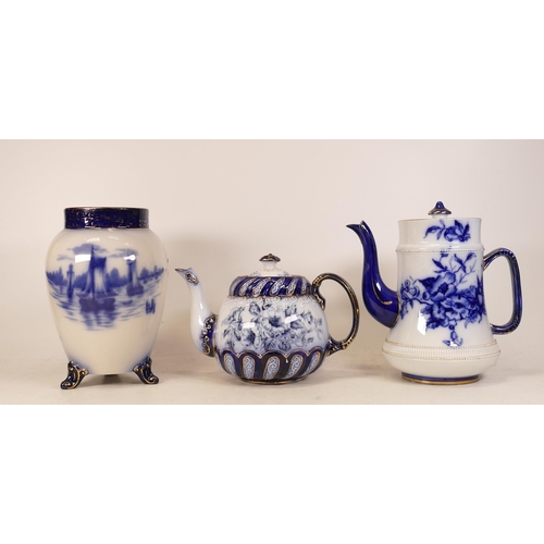 183 - Three Carltonware Wiltshaw & Robinson Blue & White Items to include Dutch Pattern Three Footed Vase,... 