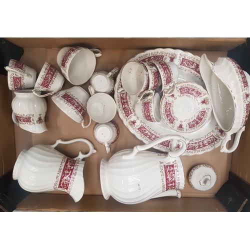 10 - Myott Rialto pattern coffee, tea and dinnerware items including cups, saucers, jugs, coffee pot etc ... 