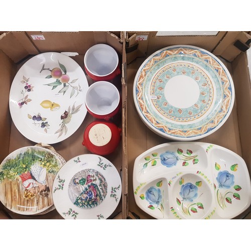 16 - A mixed collection of ceramic items to include 6 Jeff Banks designed large chargers/platters, Beswic... 