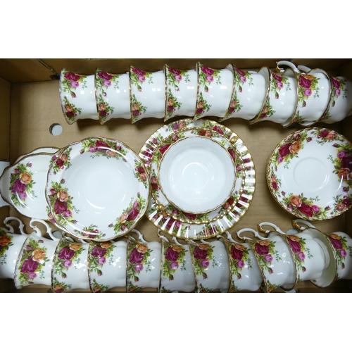 536 - A large collection of Royal Albert Old Country Roses tea and dinner ware to include 2 lidded tureens... 