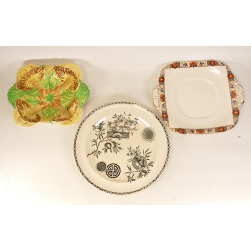 561 - Three Burleigh Ware Plates to include one decorated in the Aesthetic Style, Imari Palette Example an... 