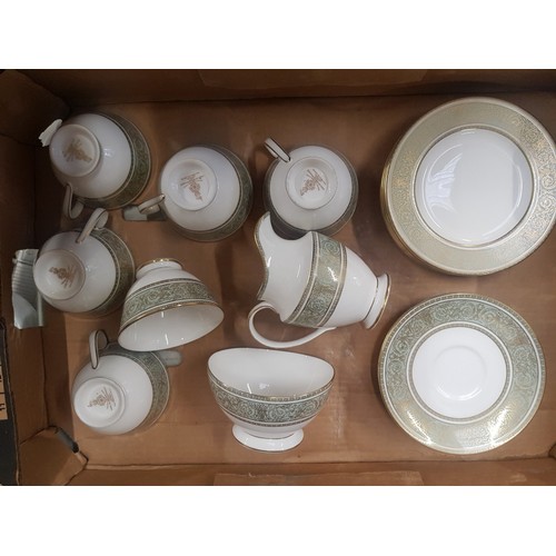 28 - Royal Doulton Renaissance pattern 20pc tea set (1 tray).