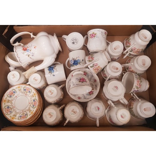 29 - A mixed collection of tea and coffee ware to include a Royal Albert Jubilee Rose coffee pot, 3 x Moo... 