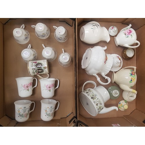 35 - A mixed collection of ceramic items to include Royal Doulton and Royal Kent teapots, Royal Albert mu... 