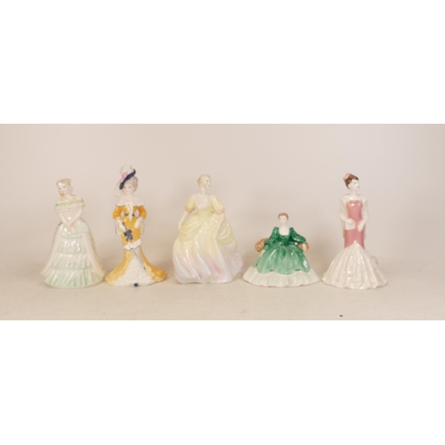 317 - Coalport lady figures to include Annette, Julia, Party Time, Lady Eliza and one unmarked lady figure... 