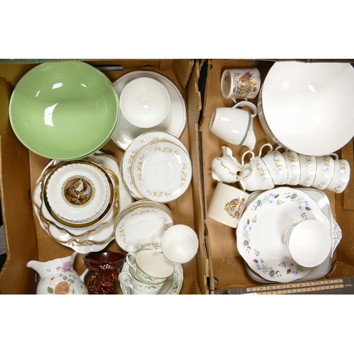 343 - A Mixed Collection of Ceramics to include Wedgwood Tea Duos, Jugs, Bowls, Aynsley, Wedgwood Celestia... 