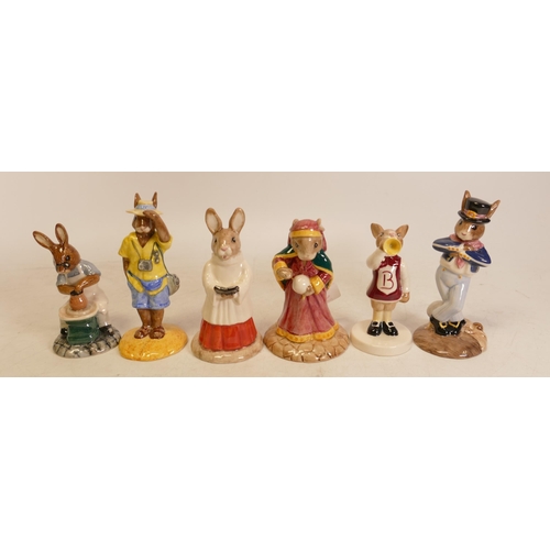 362 - Royal Doulton Bunnykins to include Fortune Teller DB218, Tourist DB190, Harry the Herald DB49, Choir... 