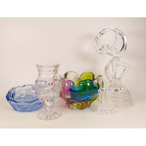 442 - A Good Collection of Crystal and Glassware top include RCR Crystal Sculpture of a Female Nude, Heavy... 
