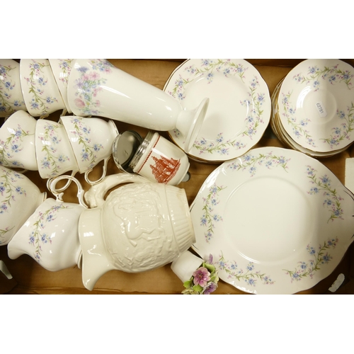 444 - A Collection of Duchess Tranquility Pattern Teaware together with Wedgwood Cream Hunting Jug, Small ... 