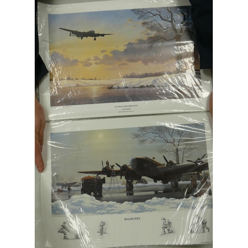 54 - Lancaster Bomber Aircraft prints by Keith Woodcock to include On Finals For Christmas, Yorkshire Rel... 