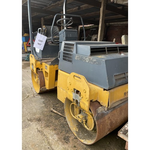 167 - Bomag 120-AD-3 sit on double drum Roller