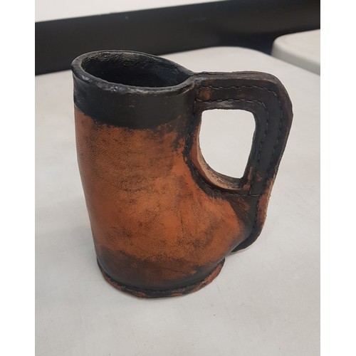 74 - 18th Century 'Leatherjack' drinking vessel/mug.