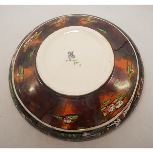 216 - Wilkinson's Pans Garden Art Deco Lustre Bowl, 28.5cm in diameter.