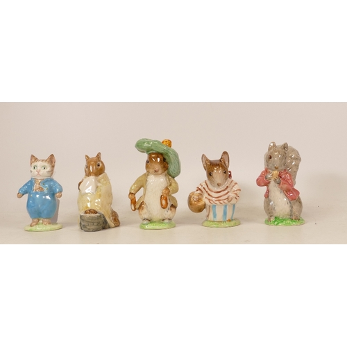 256 - A collection of Beswick Beatrix Potter BP3 to include Mrs Tittlemouse, Benjamin Bunny, Timmy Tiptoes... 