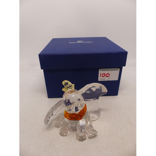 100 - Swarovski Crystal Disney Figure 'Dumbo The Elephant 2011' (No Certifcate - In Original Box)