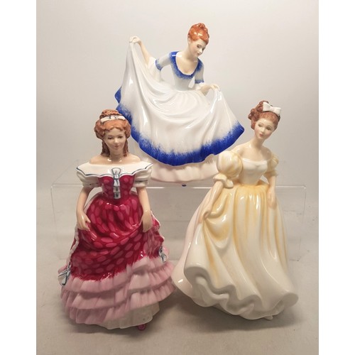 279 - Royal Doulton lady figures to include Pamela HN3223, Sweet Sixteen HN3648 and Natalie HN3173 (3).