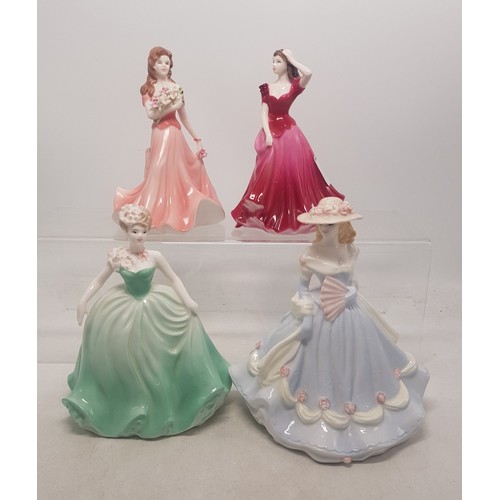 281 - Coalport small lady figures to include Just For You, Epsom Summer Ball, Summer Bouquet and Poppy Bal... 