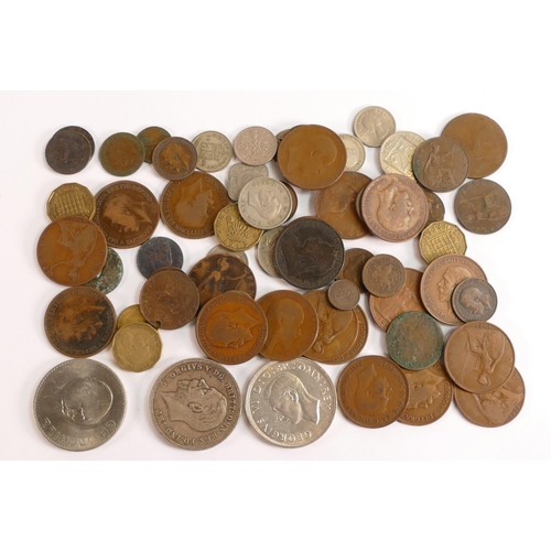 737 - A collection of coins to include 1937 & 1935 Crowns, 56.6g, commemorative coins, copper coins etc