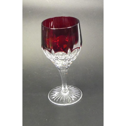110 - Boxed De Lamerie Fine Bone China Lead Crystal Undecorated Set of six Red Wine Glasses