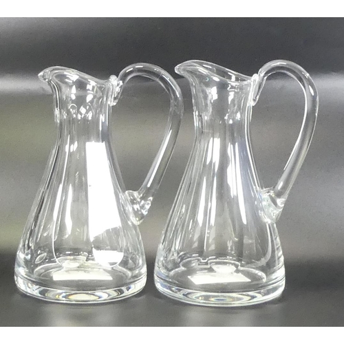 121 - Two De Lamerie fine crystal  Robert Adams water jugs specially made high end quality items (2)
