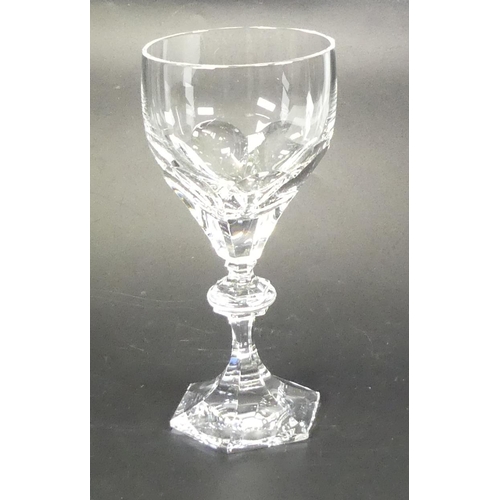 122 - Boxed Ajka Crystal Cumbria Style red wine Goblets x 6