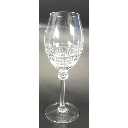 123 - Boxed Ajka Crystal guest house samples white wine Goblets x 6