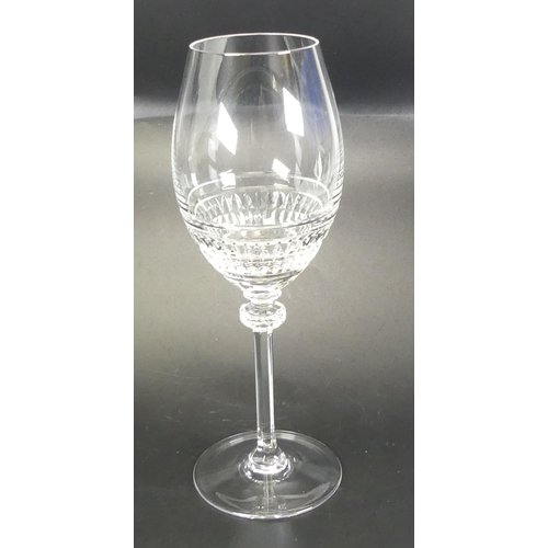124 - Boxed Ajka Crystal guest house samples white wine Goblets x 6