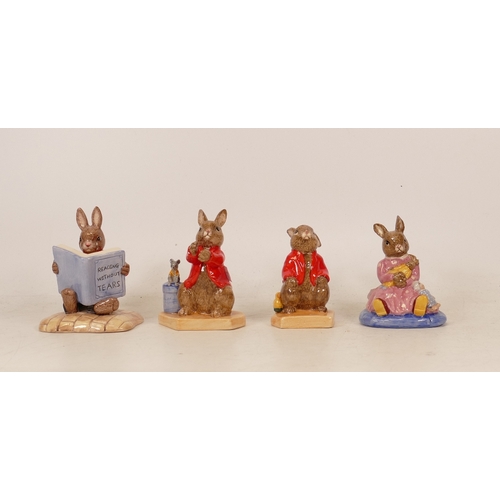 431 - Royal Doulton Bunnykins to include William reading Without Tears DB401, William Listening Intently D... 