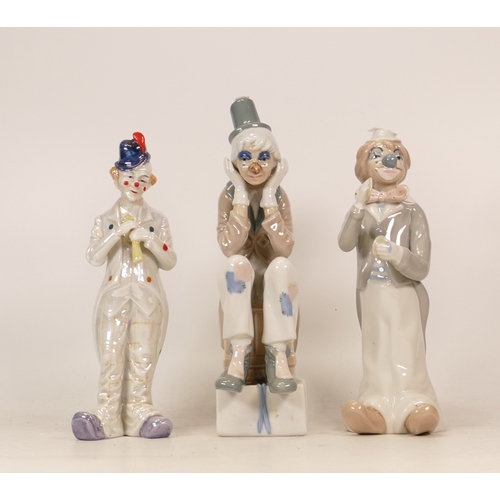 486 - Two Casades clown figures together with Leonardo clown figure (2)