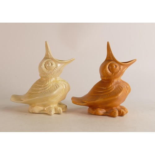 40 - Wade Heath Flaxman ware novelty large baby birds in yellow and pale orange colourway (2)