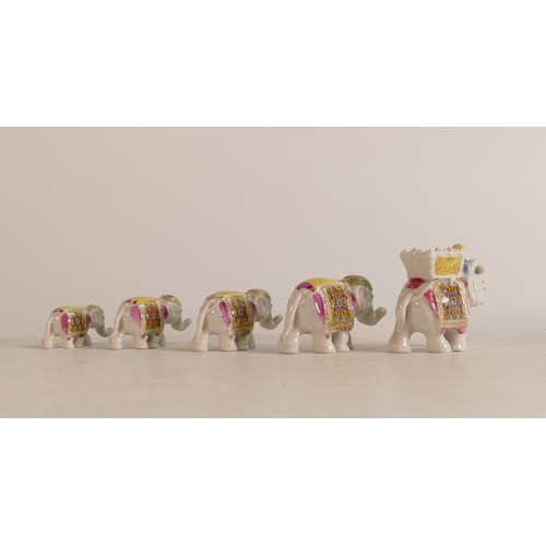 48 - Five Wade Treasure Set Elephants. (5)