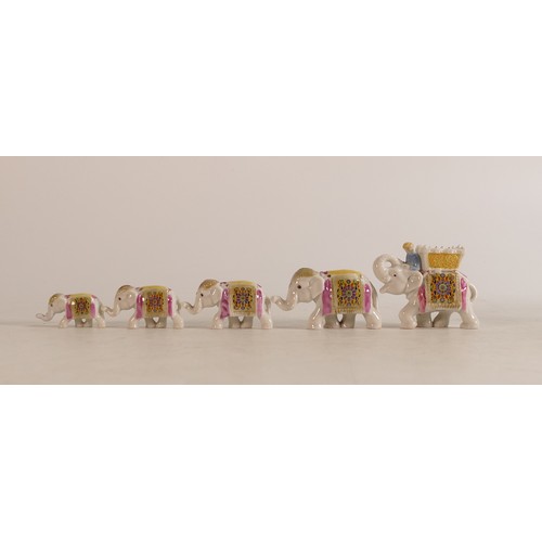 48 - Five Wade Treasure Set Elephants. (5)