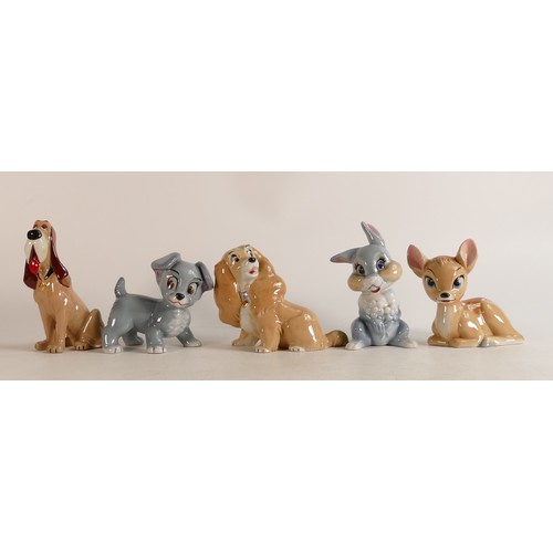 73 - A collection of Wade blow up Disney figures: To include Scamp, Lady, Bambi, Thumper and Trusty. (5)