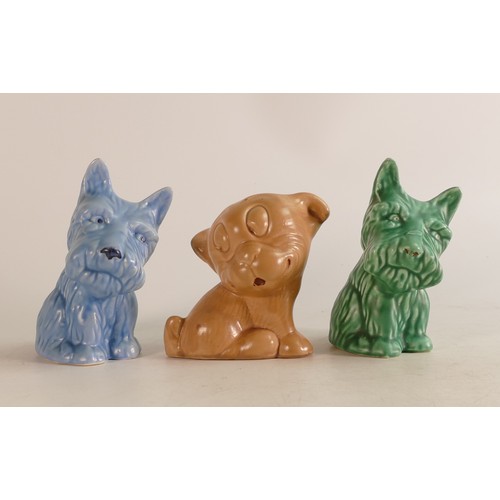 80 - Wade Heath Flaxman figure of Pongo (a/f) together with Wade Heath Flaxman green and blue Terriers (3... 