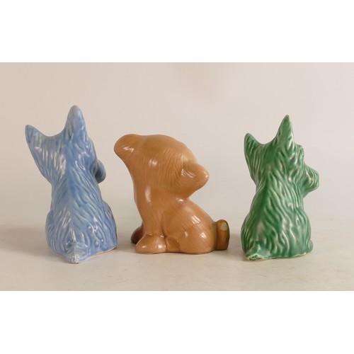 80 - Wade Heath Flaxman figure of Pongo (a/f) together with Wade Heath Flaxman green and blue Terriers (3... 