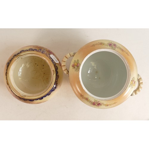 137 - Two Carlton ware Wiltshaw & Robinson Ivory Blush ware items in the Heather pattern to include a two ... 