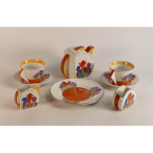 154 - Wedgwood Clarice Cliff Crocus Tea for Two, made for Bradford Editions in a limited edition, boxed wi... 