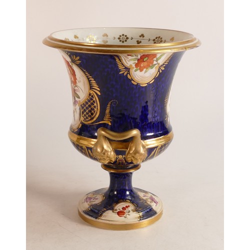 191 - Coalport Campana shaped hand painted early 19th century vase, height 20cm.