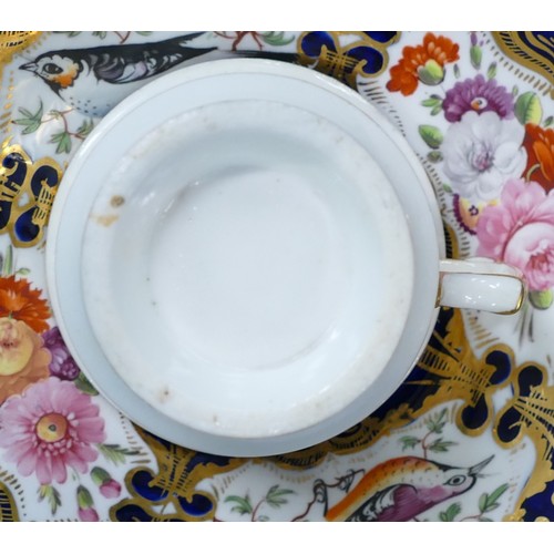 198 - Early 19th century Coalport tea & coffee set service - 12 x tea cups, 12 x coffee cups & 12 saucers ... 