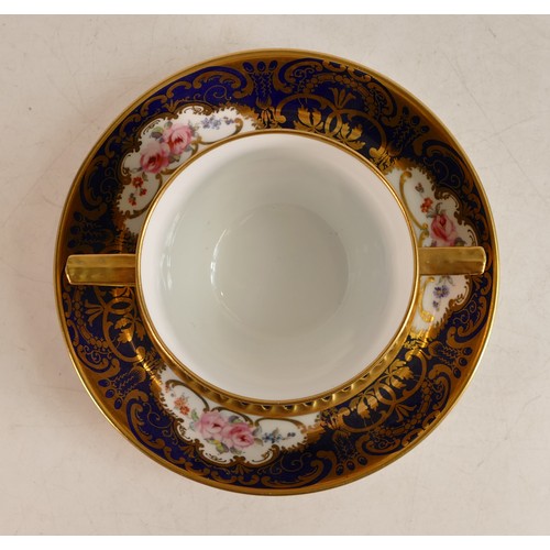 204 - A rather special Royal Crown Derby porcelain covered cup and saucer.