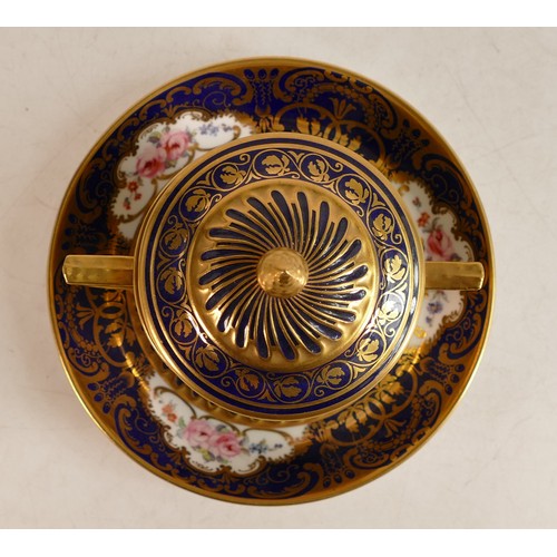 204 - A rather special Royal Crown Derby porcelain covered cup and saucer.