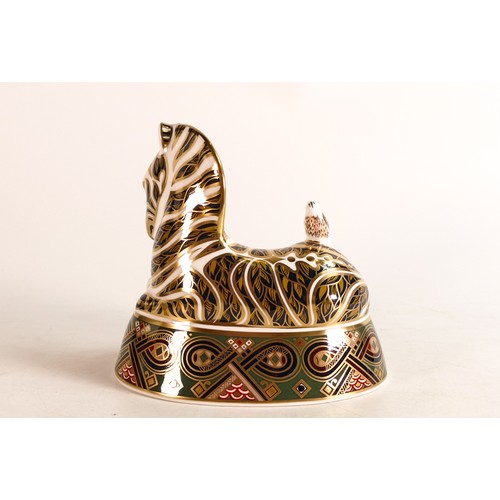 253 - Royal Crown Derby paperweight, Zebra. Gold stopper, boxed.